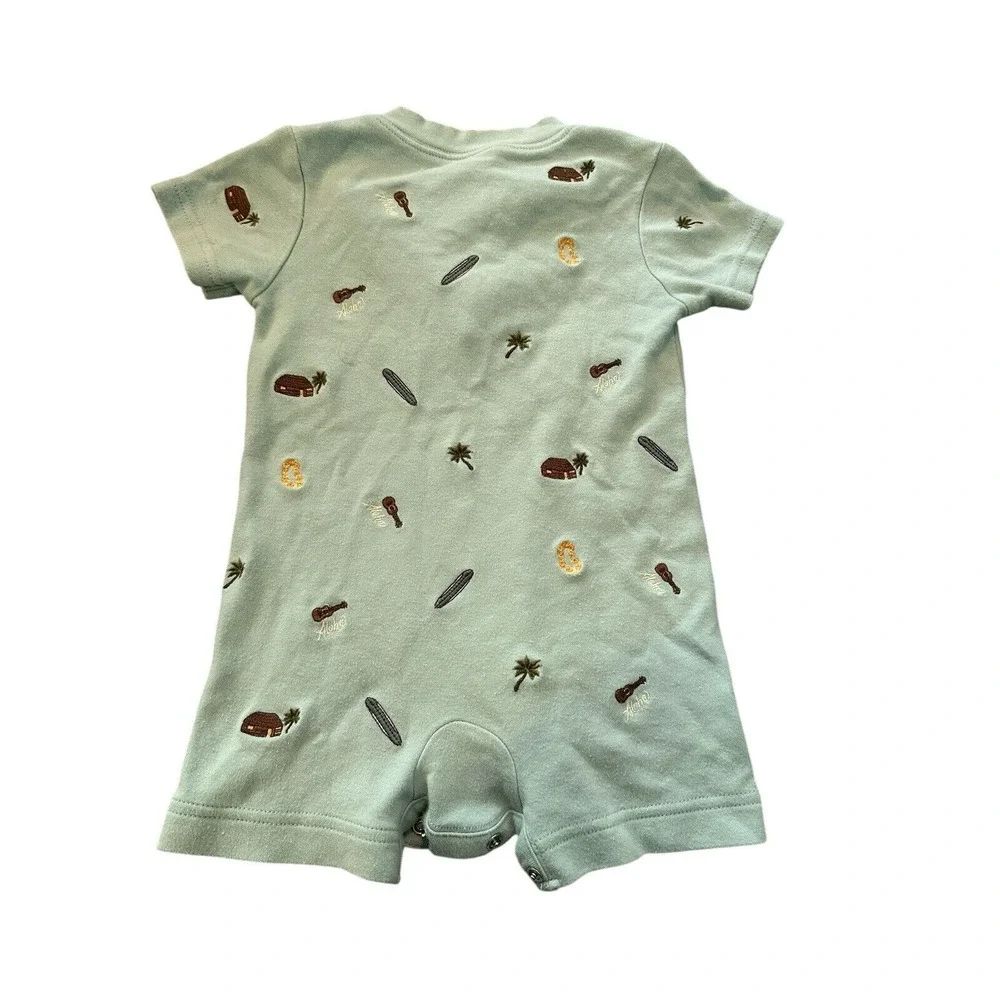 Gymboree Romper‎ Outfit 3-6 Months Vintage 2004 Surf Surfboard Beach Theme EUC